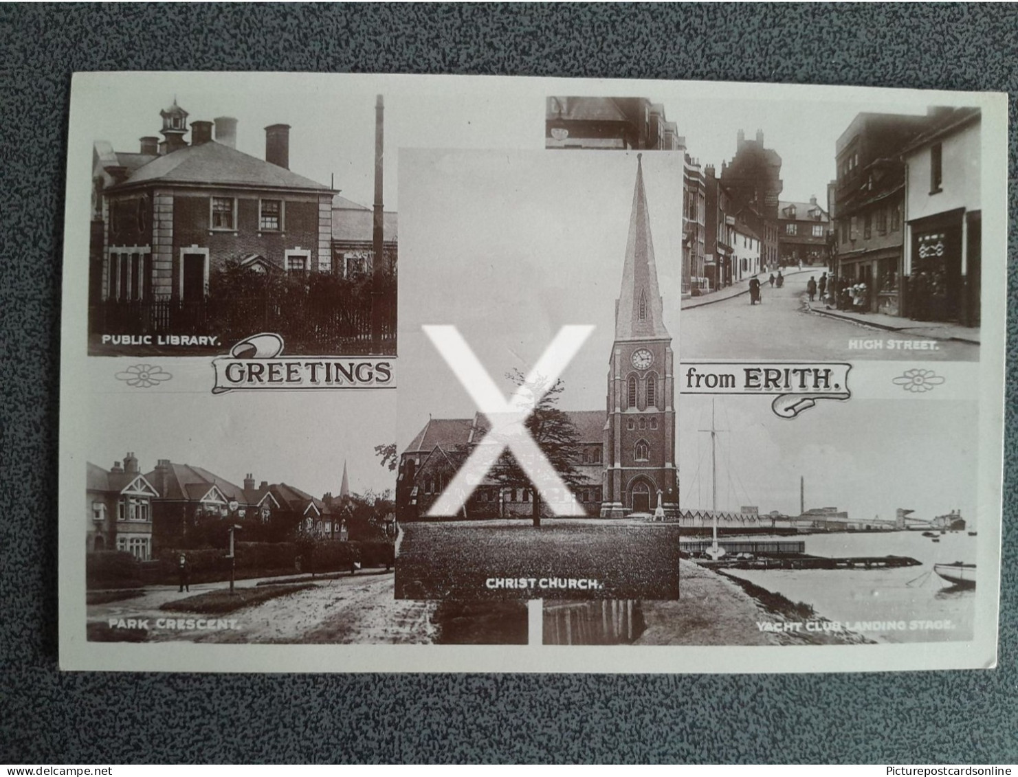 GREETINGS FROM ERITH OLD R/P POSTCARD KENT NOW LONDON - Other & Unclassified