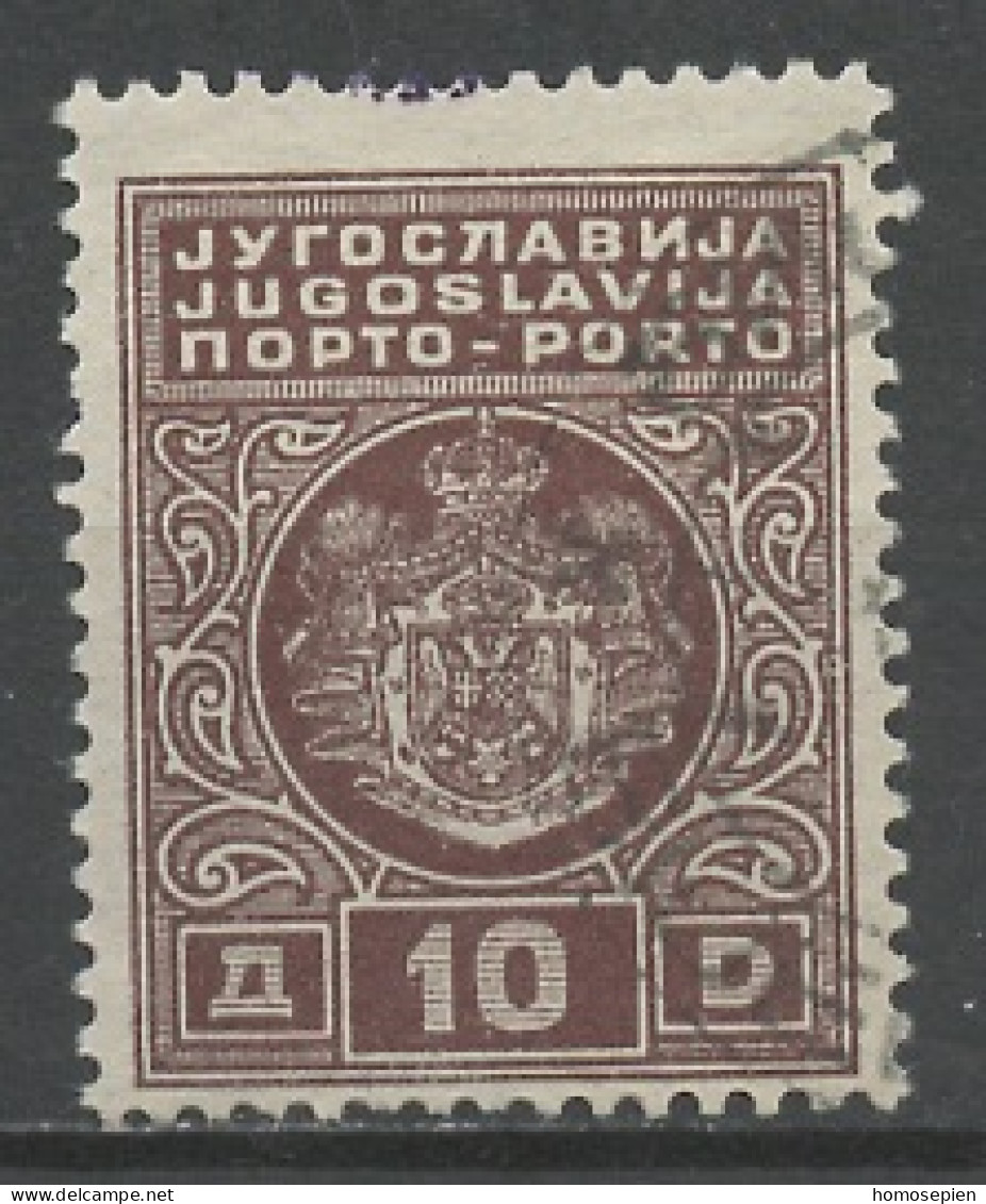 Yougoslavie - Jugoslawien - Yugoslavia Taxe 1931 Y&T N°T82A- Michel N°P(?) (o) - 10d Armoirie - Timbres-taxe