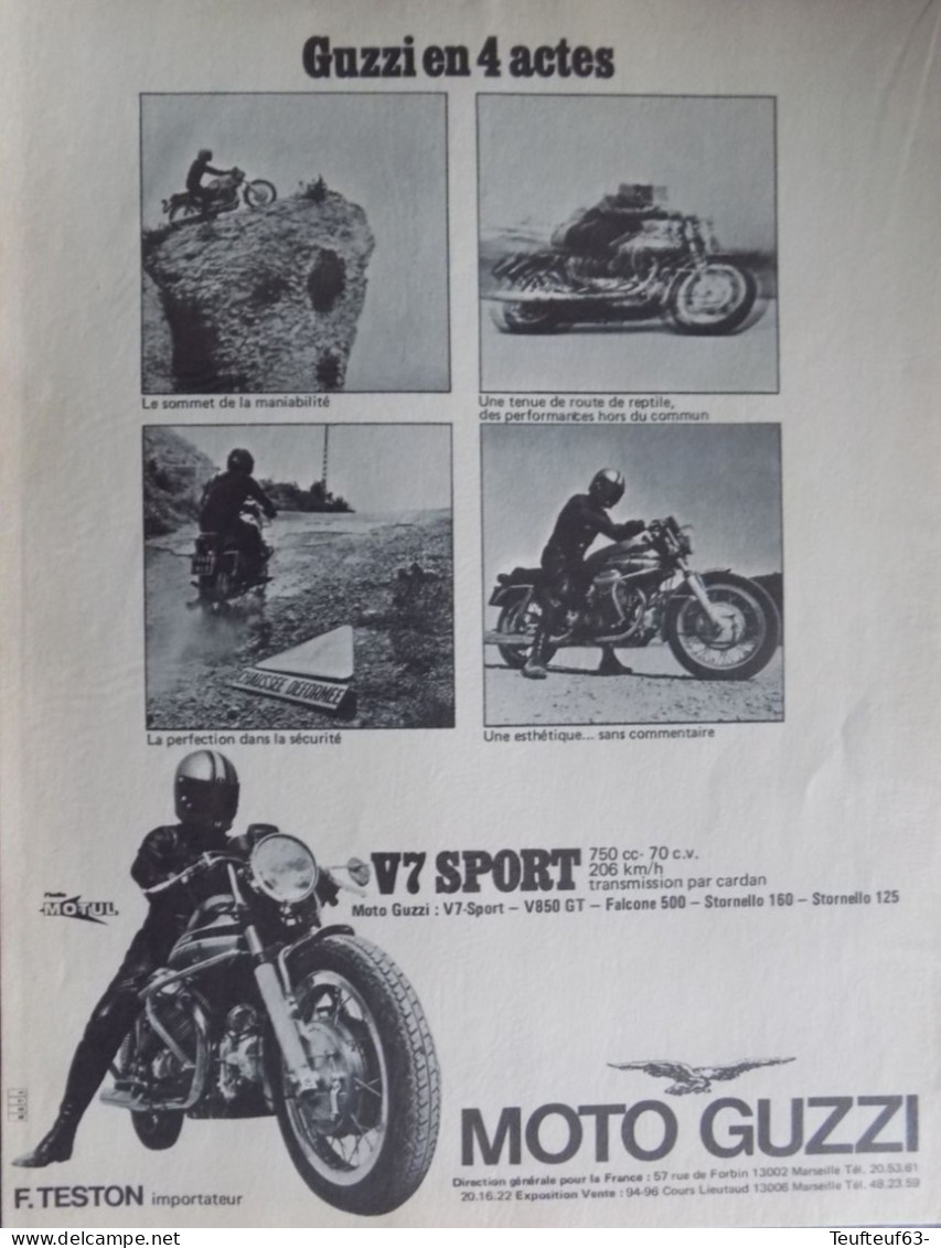 Publicité De Presse ; Moto-Guzzi V7 Sport - Advertising