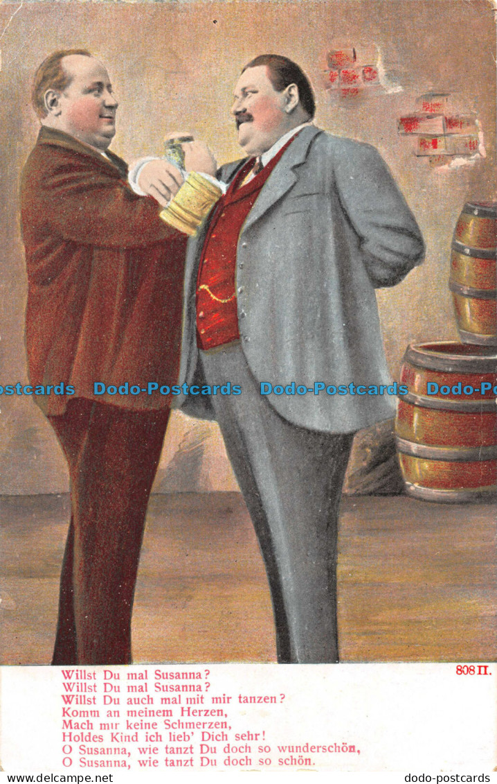 R056935 Old Postcard. Men Drinking Beer - Monde
