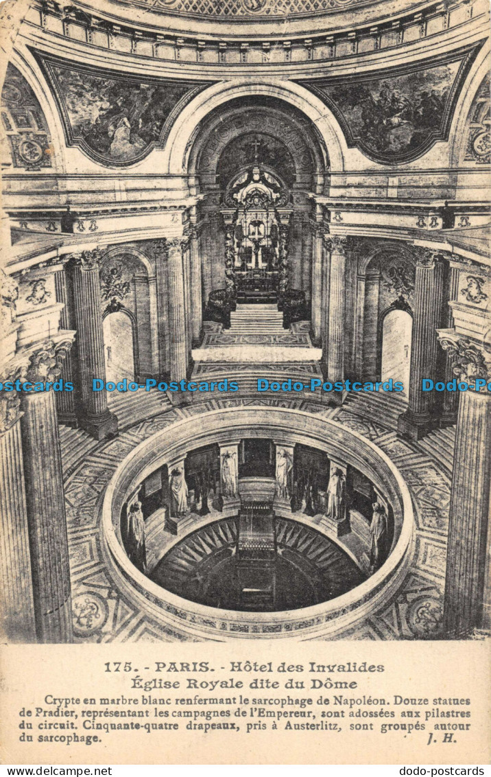 R057042 Paris. Hotel Des Invalides. Eglise Royale Dite Du Dome. J. H. No 175. B. - Monde