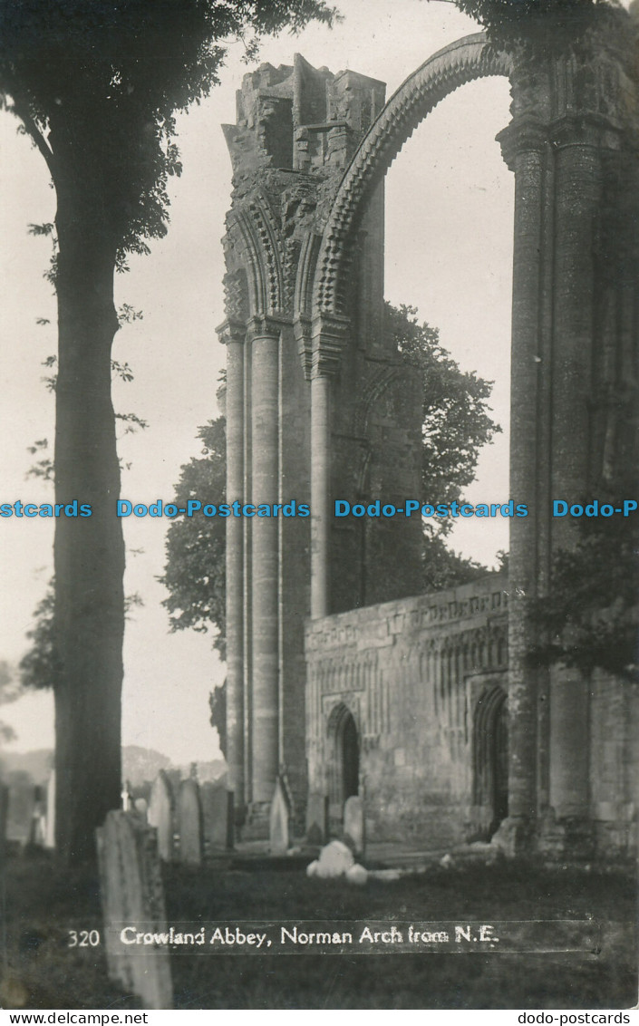 R056955 Crowland Abbey. Norman Arch From N. E. RP - Monde