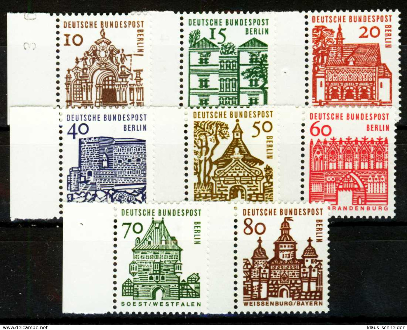 BERLIN DS D-BAUW. 1 Nr 242-SR-249-SR Postfrisch SRA X20E2AA - Neufs