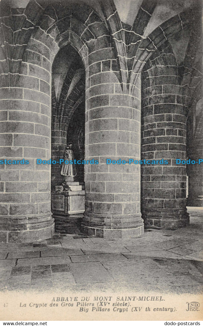 R057053 Abbaye Du Mont Saint Michel. Big Pillars Crypt. B. Hopkins - Monde