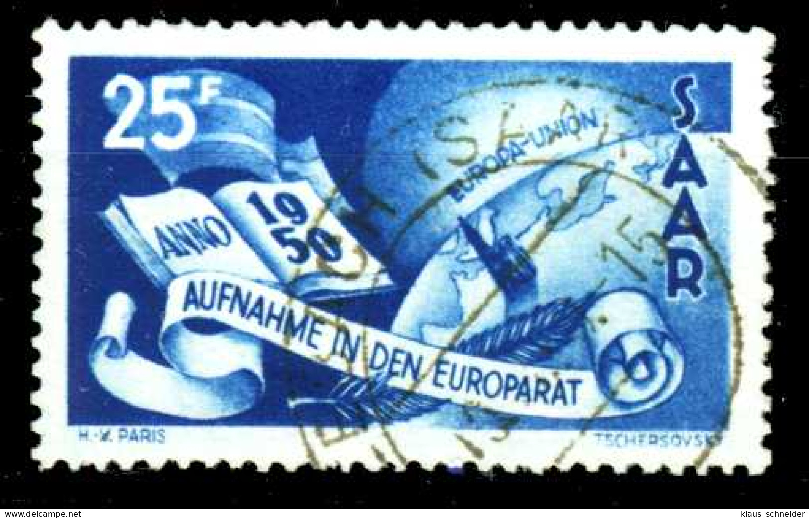SAARLAND 1950 Nr 297 Zentrisch Gestempelt X39900A - Used Stamps