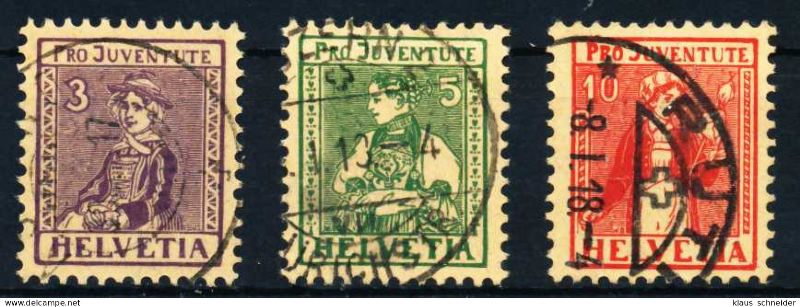 SCHWEIZ PRO JUVENTUTE Nr 133-135 Gestempelt X4C635E - Used Stamps
