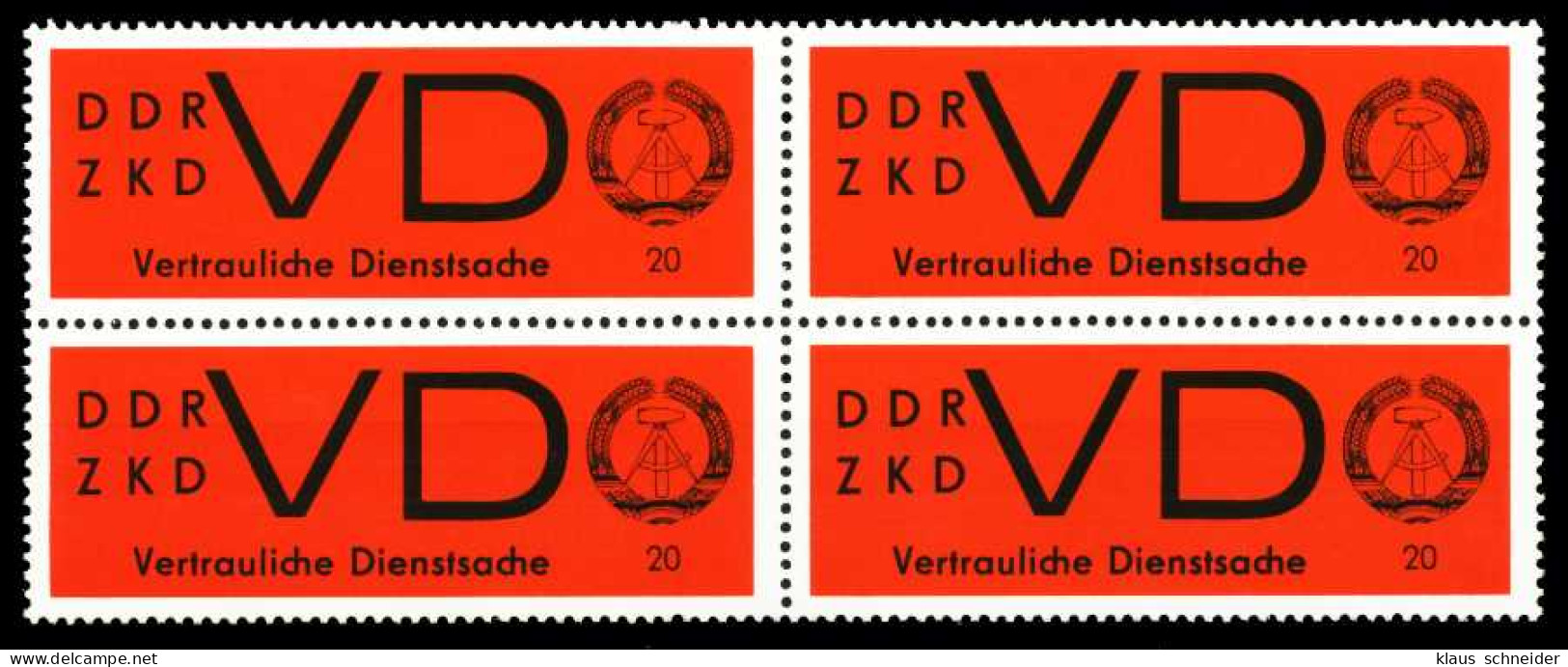 DDR DIENST VD Nr 3y Postfrisch VIERERBLOCK S92AFA2 - Autres & Non Classés