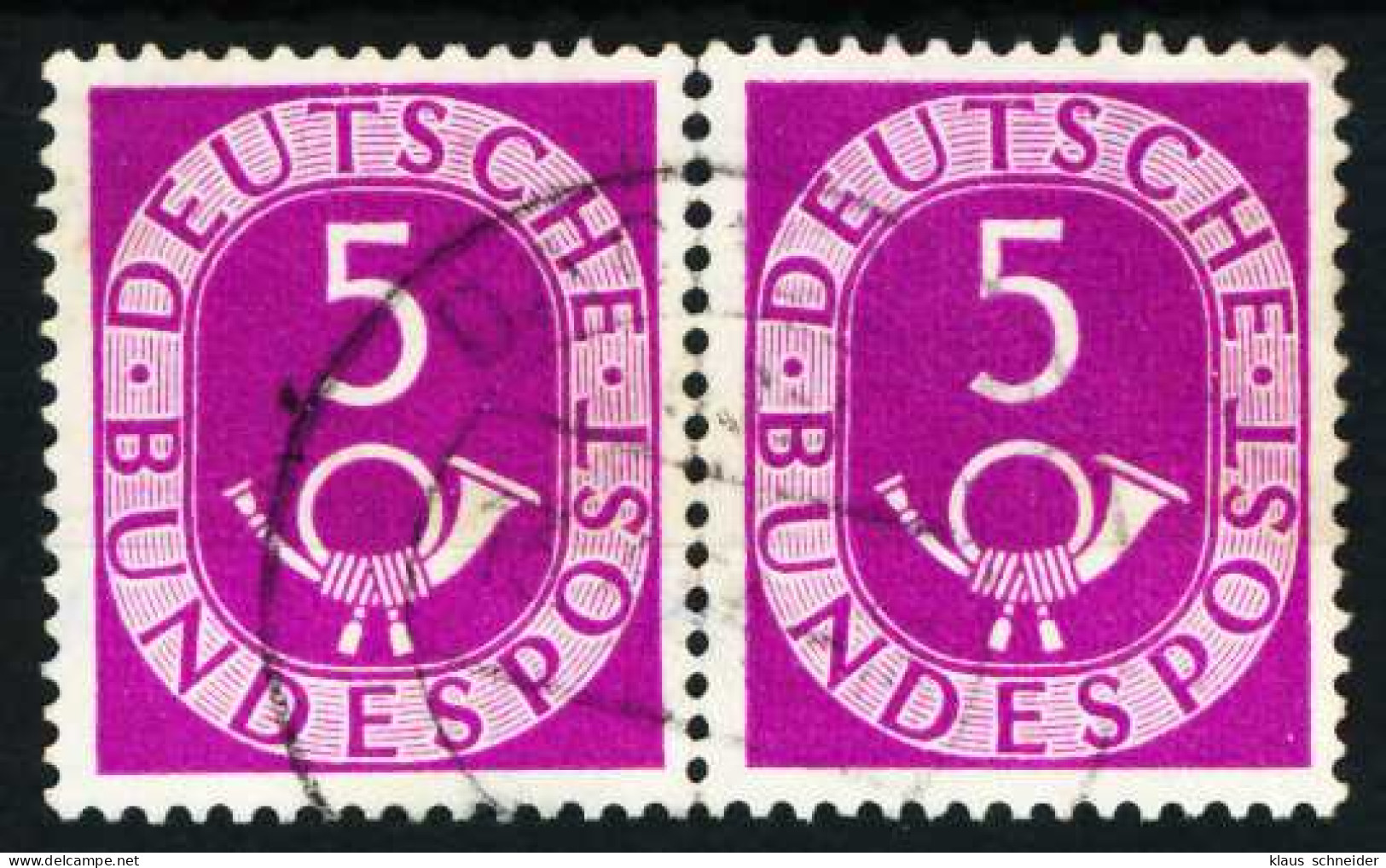BRD BUND DS POSTHORN Nr 125 Gestempelt WAAGR PAAR X57A69E - Used Stamps