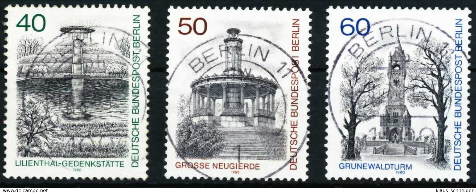 BERLIN 1980 Nr 634-636 Zentrisch Gestempelt X6210CE - Oblitérés