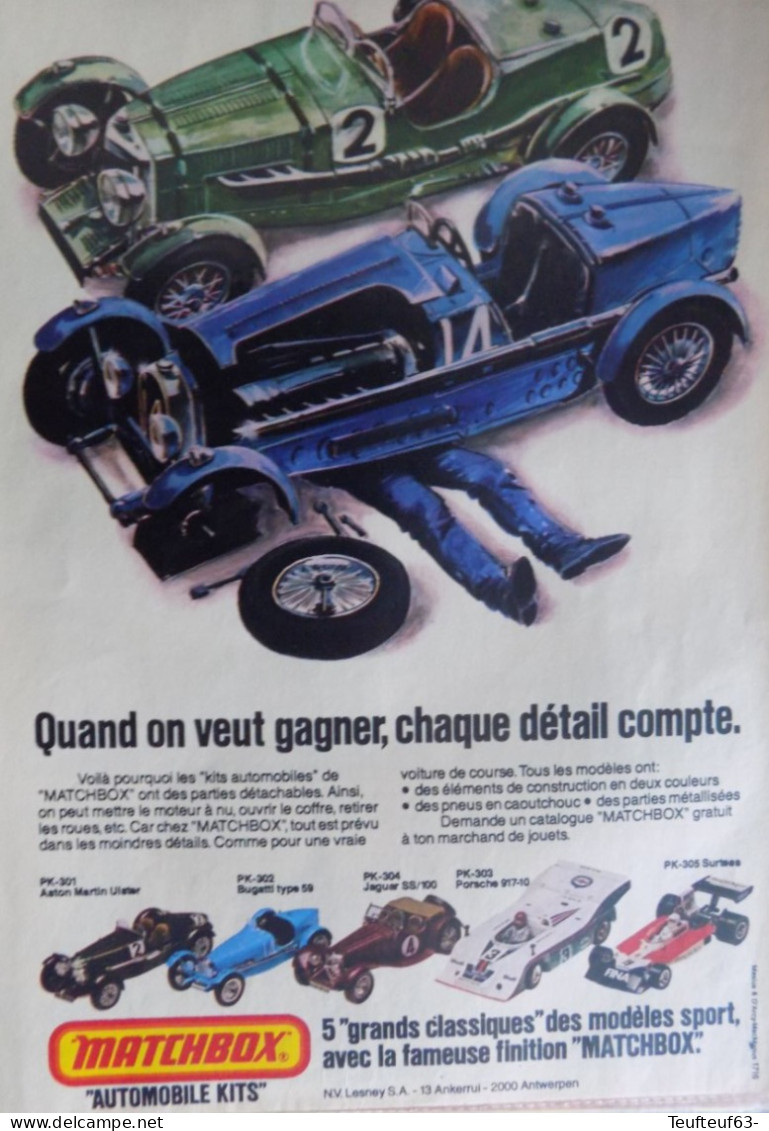 Publicité De Presse ; Jouets Matchbox " Automobile Kits " - Publicités