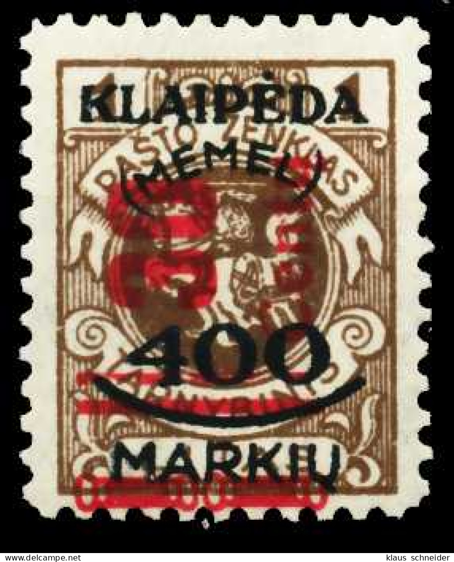 MEMEL 1923 Nr 232I Postfrisch Gepr. X681A56 - Klaipeda 1923