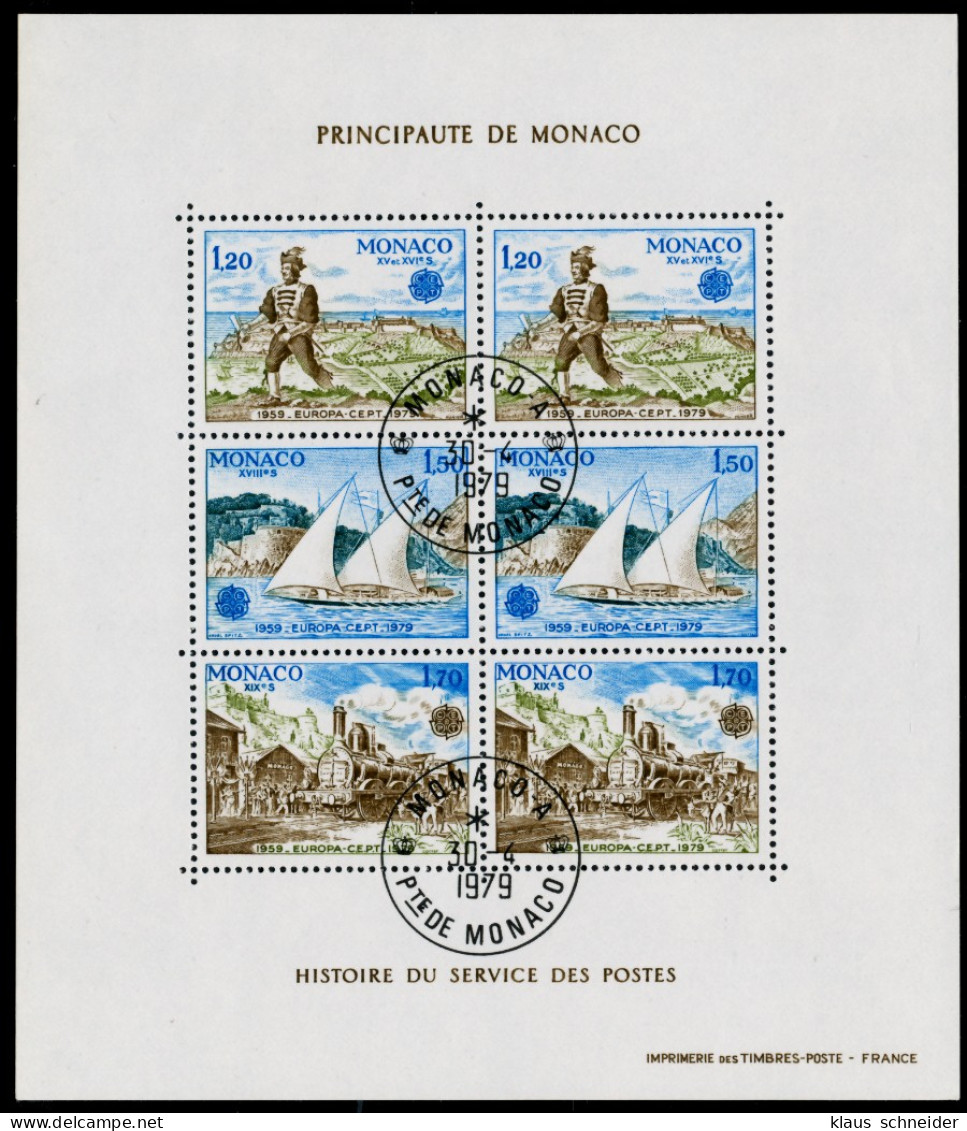 MONACO Block 15 Zentrisch Gestempelt S0023AA - Blocks & Sheetlets