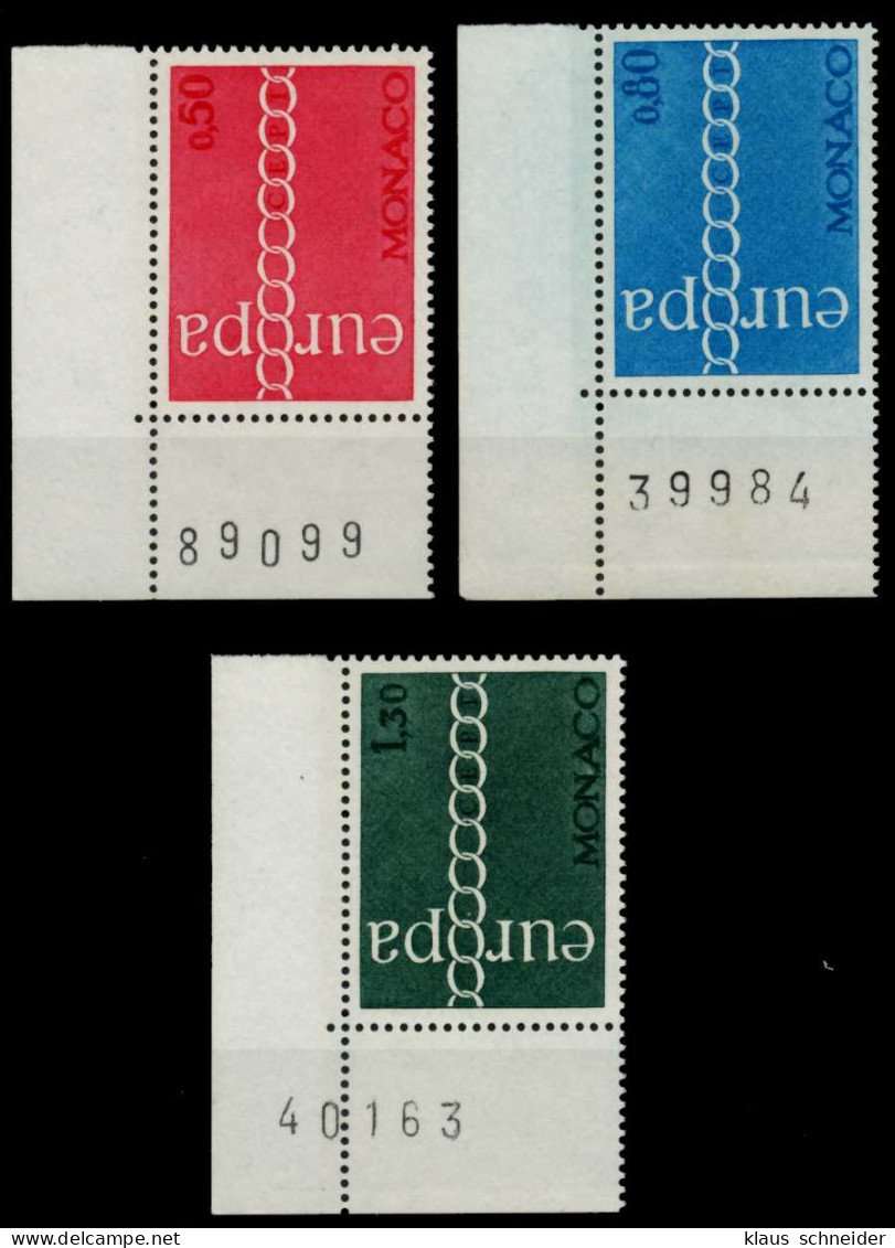 MONACO 1971 Nr 1014-1016 Postfrisch ECKE-ULI X760D3E - Ungebraucht