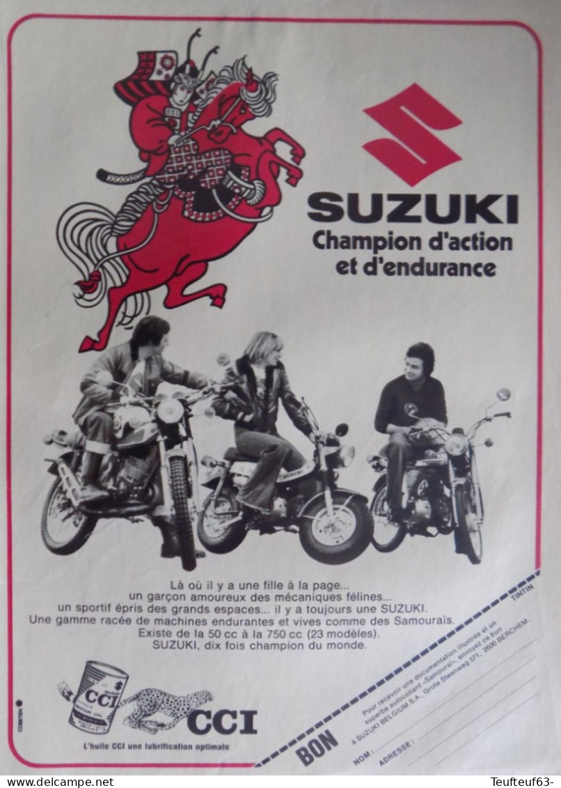 Publicité De Presse ; Motos Suzuki - Publicités