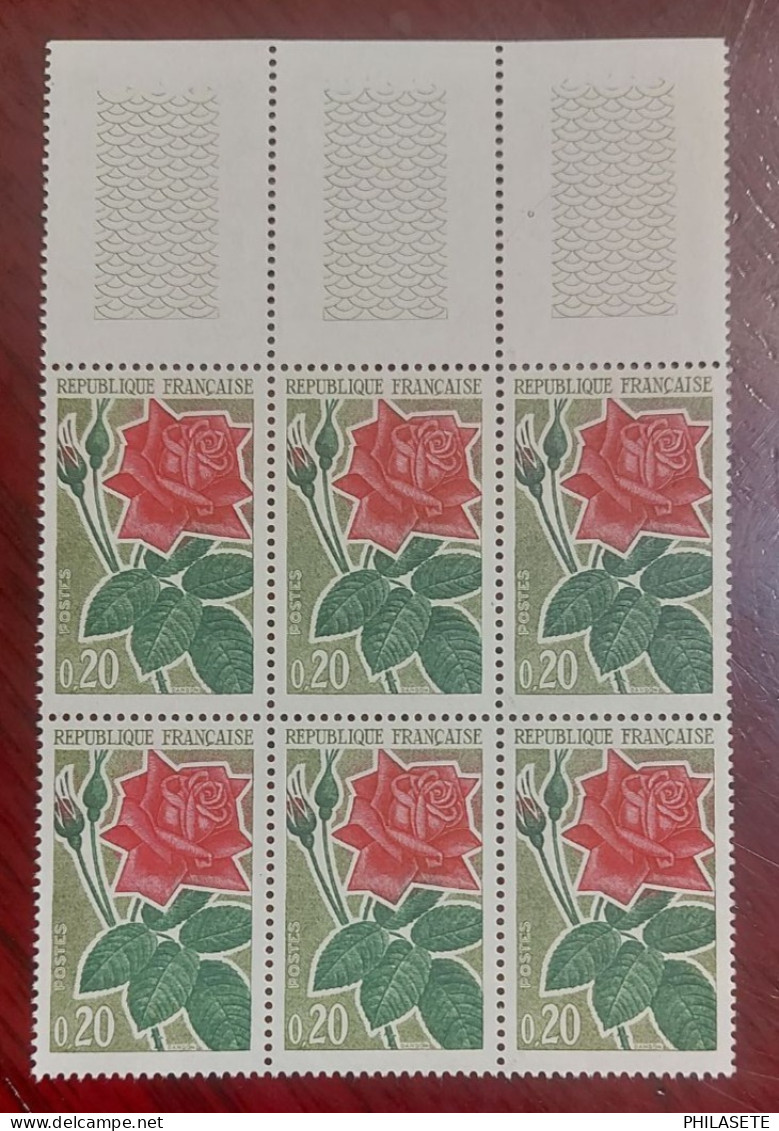 France Bloc De 6  Timbres N** YT N° 1356 ROSES - Mint/Hinged