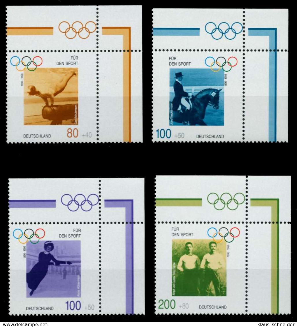 BRD BUND 1996 Nr 1861-1864 Postfrisch ECKE-ORE X8CD8E6 - Unused Stamps