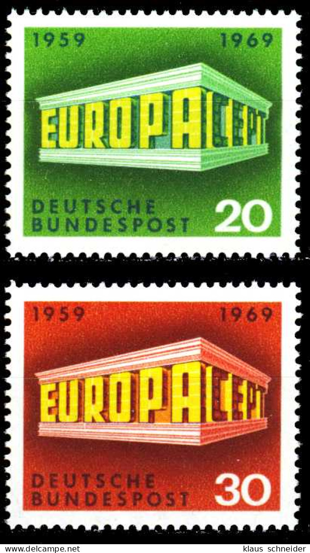 BRD BUND 1969 Nr 583-584 Postfrisch S724462 - Unused Stamps
