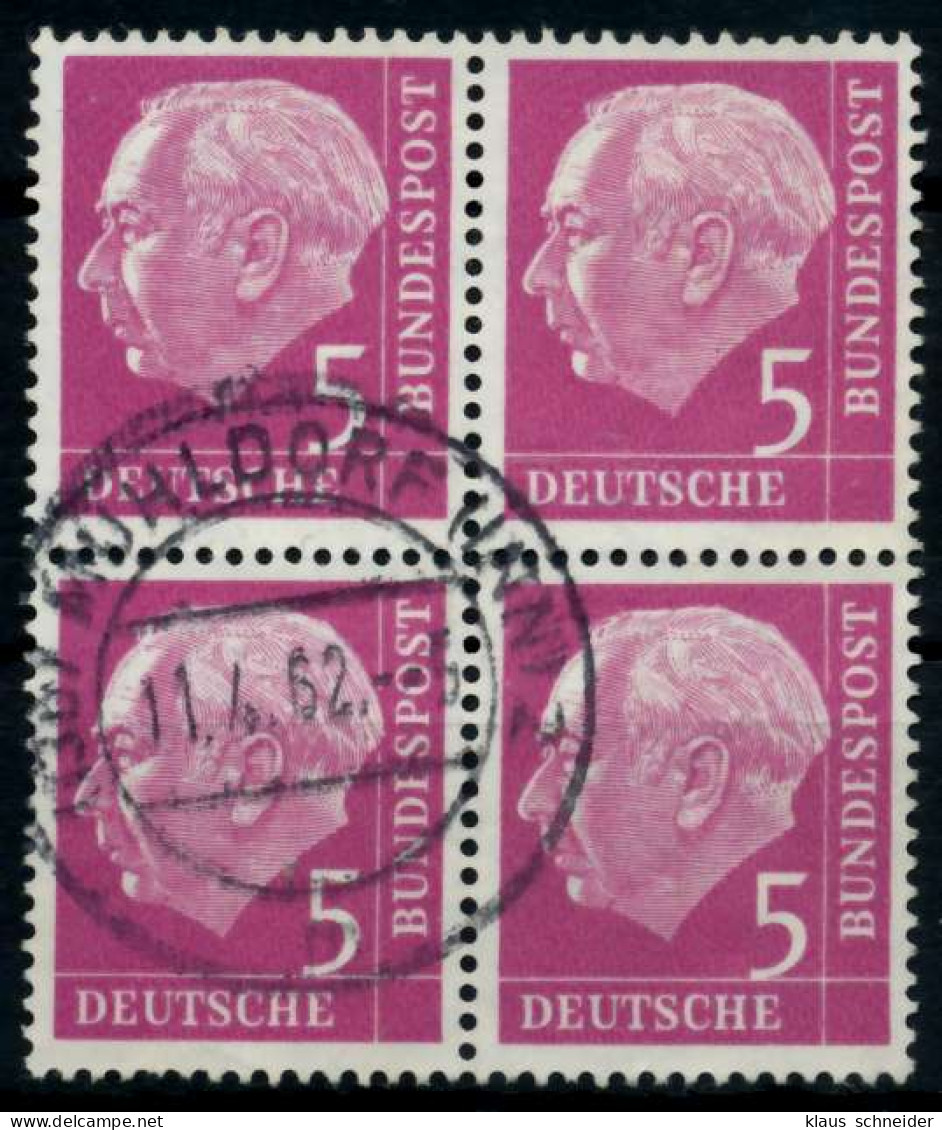 BRD DS HEUSS 1 Nr 179xv Zentrisch Gestempelt VIERERBLOCK X9559C2 - Used Stamps