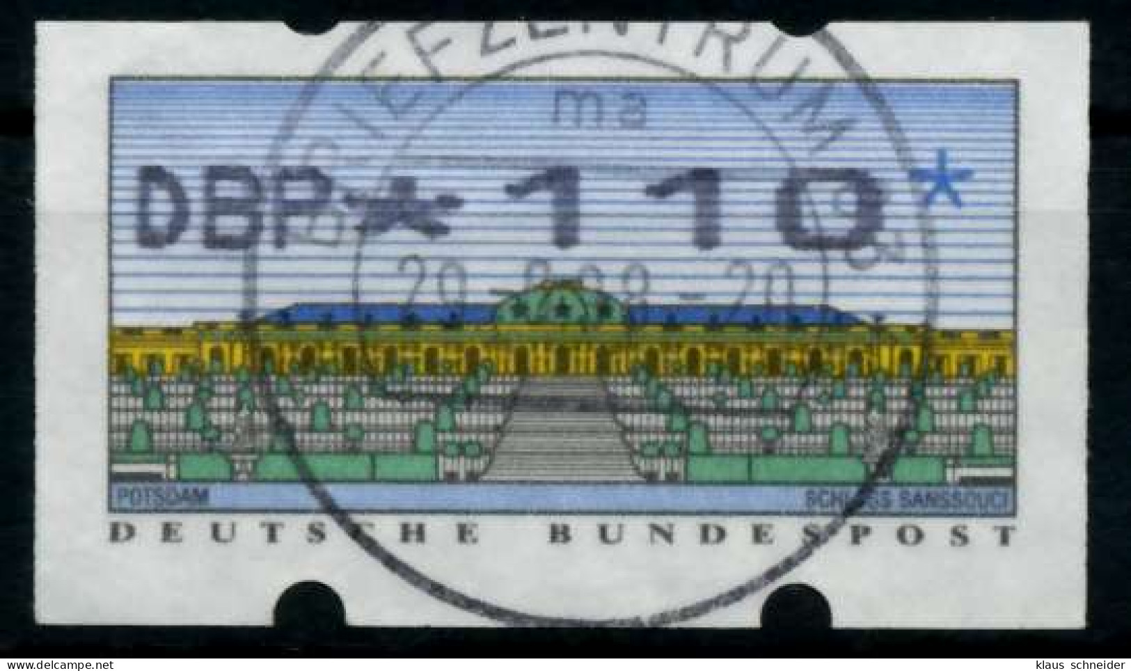 BRD ATM 1993 Nr 2-2.1-0110 Zentrisch Gestempelt X9743BE - Automaatzegels [ATM]