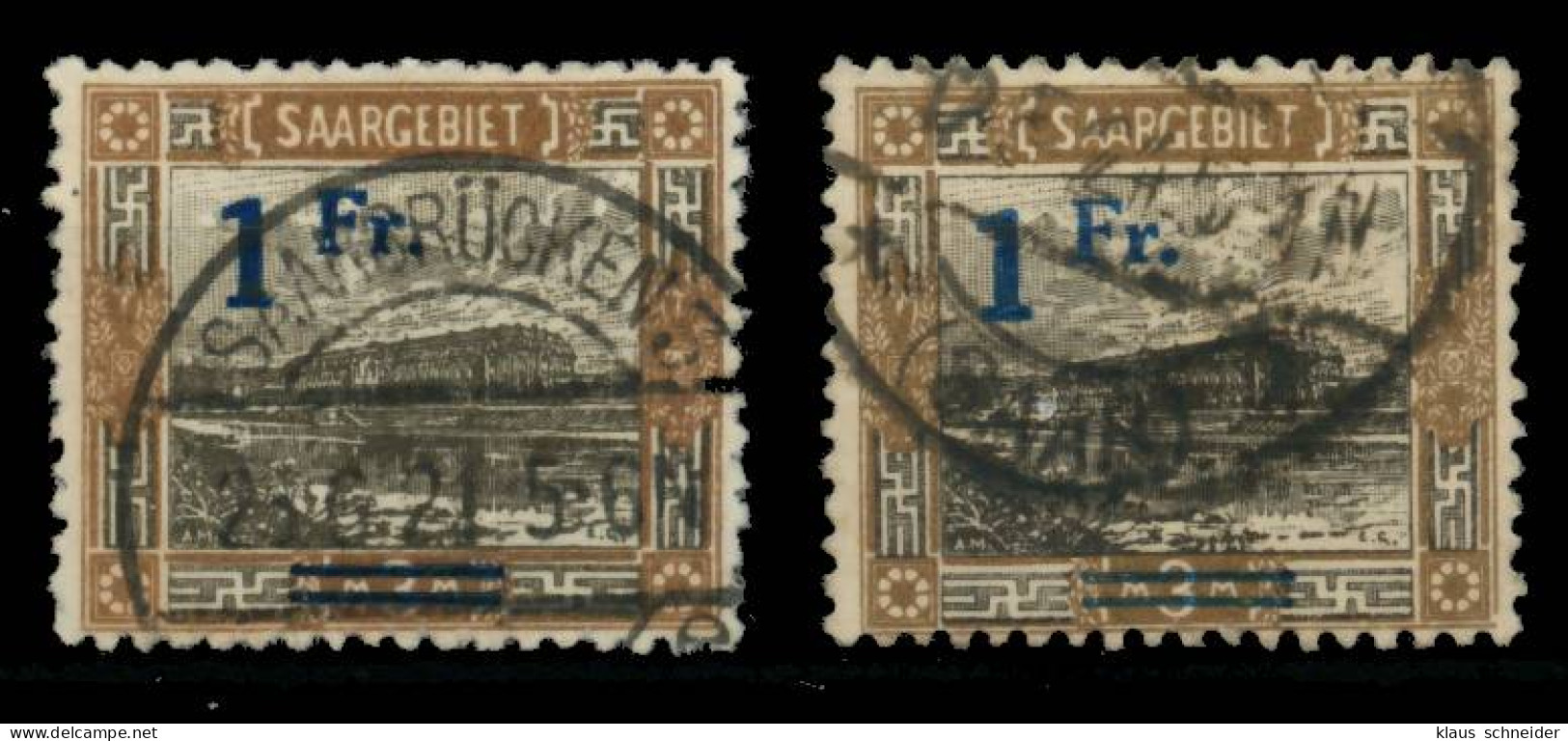 SAARGEBIET LANDS.BILD Nr 80AII Und 80AI Gestempelt X6B2592 - Used Stamps