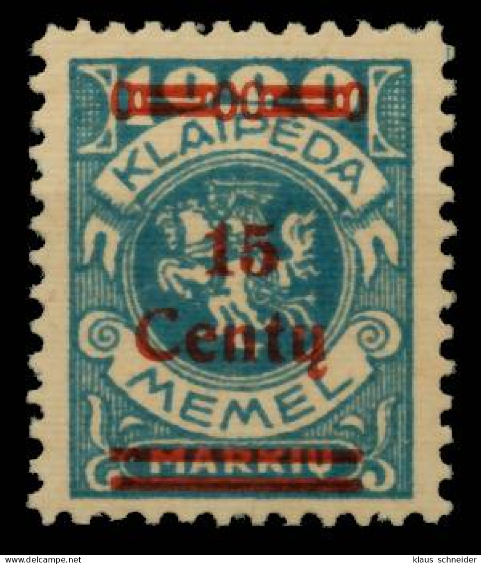 MEMEL 1923 Nr 213I Postfrisch Gepr. X6B536E - Memel (Klaipeda) 1923