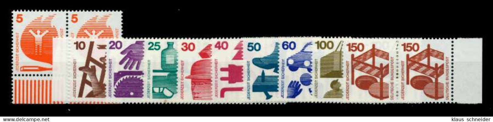 BRD DS UNFALLV Nr 694A-WP-703A-WP Postfrisch X6C9DB6 - Unused Stamps
