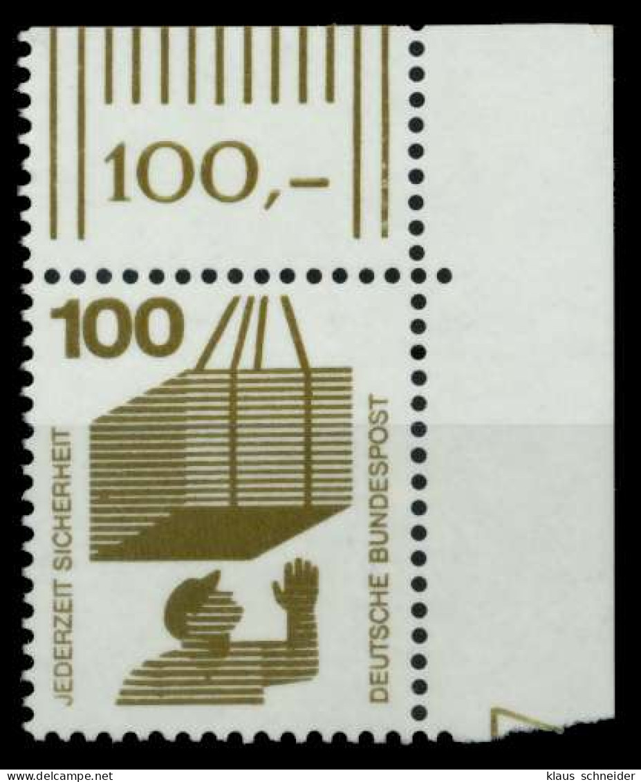 BRD DS UNFALLV Nr 702A-DZ7 Postfrisch ECKE-ORE X6C9DCE - Unused Stamps