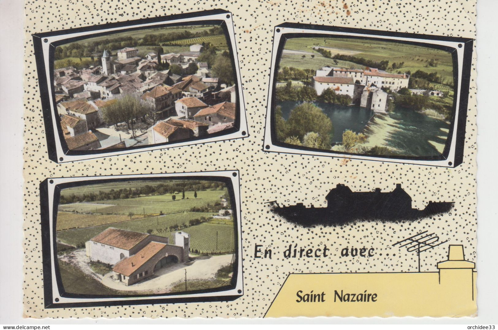 CPSM Saint-Nazaire - En Direct Avec ... Saint Nazaire (avec 3 Vues) - Other & Unclassified