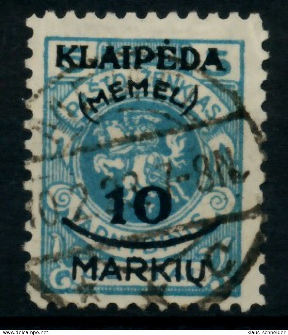 MEMEL 1923 Nr 124 Zentrisch Gestempelt Gepr. X6D12CE - Memel (Klaipeda) 1923