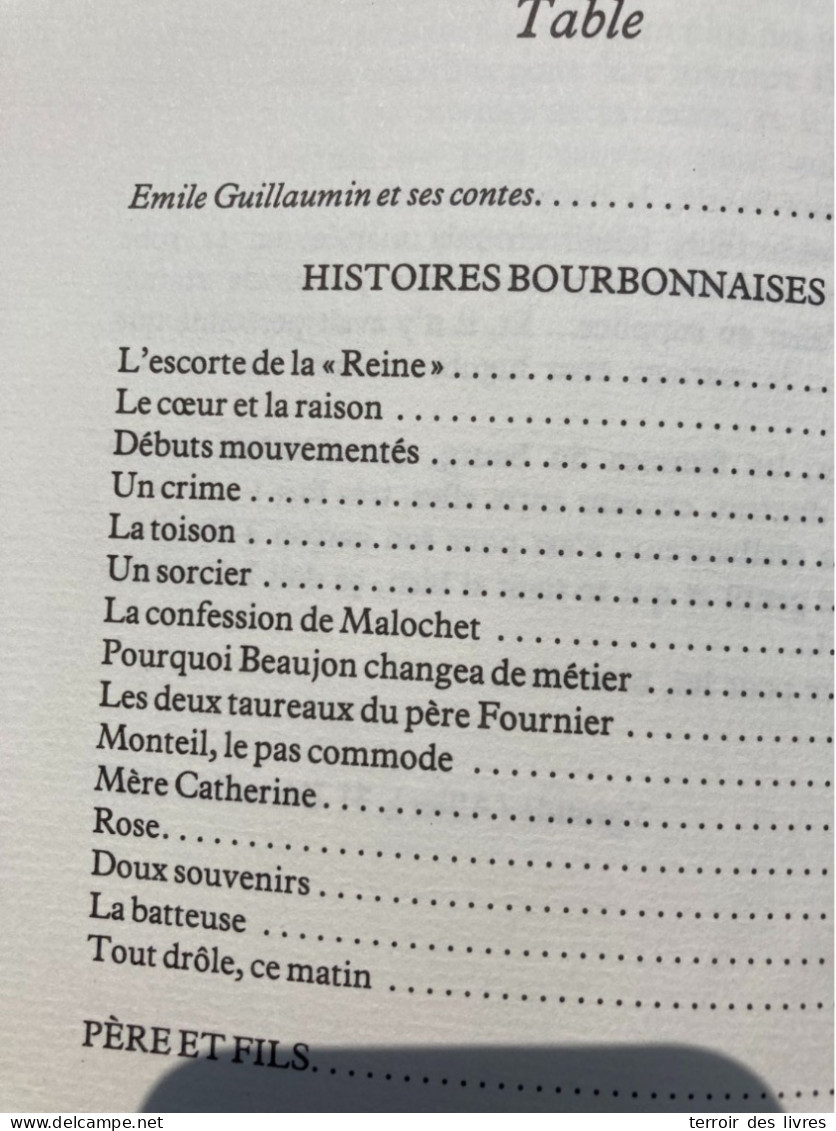 HISTOIRES BOURBONNAISES - 1986 - EMILE GUILLAUMIN - EDITIONS PLEIN CHANT - YGRANDE - Bourbonnais