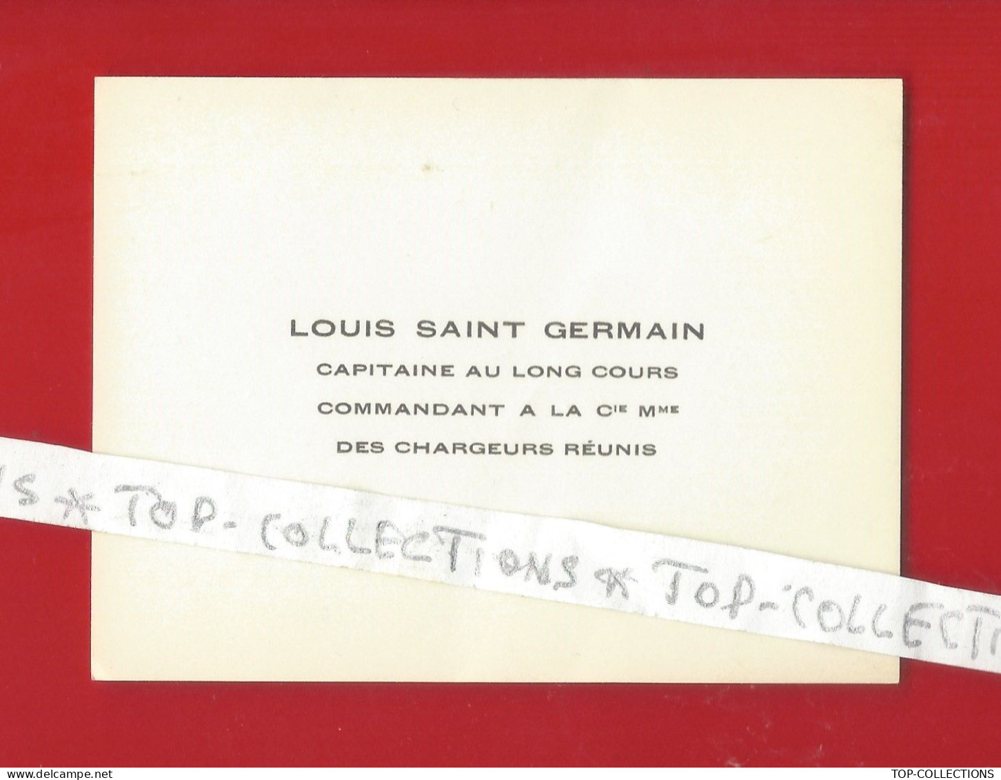 1962 NAVIGATION Cie Chargeurs Reunis Paris LETTRE SIGN.  Francis C. Fabre Président Pour Le Commandant  Louis St Germain - 1900 – 1949