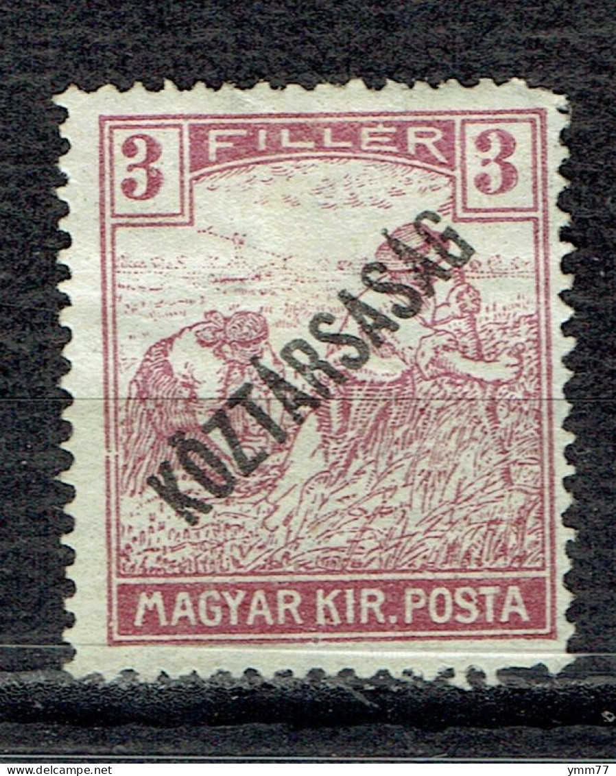 Timbre De Hongrie Surchagé "REPUBLIQUE" - Unused Stamps