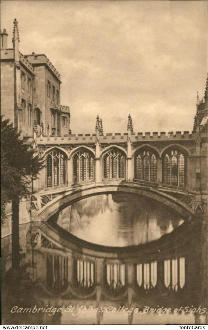 10990273 Cambridge Cambridgeshire St Johns College Bridge  Cambridge - Andere & Zonder Classificatie