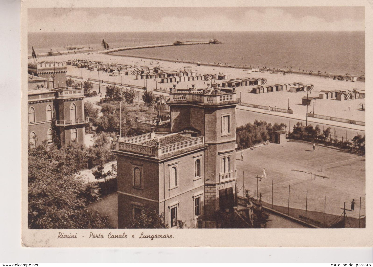 RIMINI PORTA CANALE  E LUNGOMARE VG  1938 - Lucca