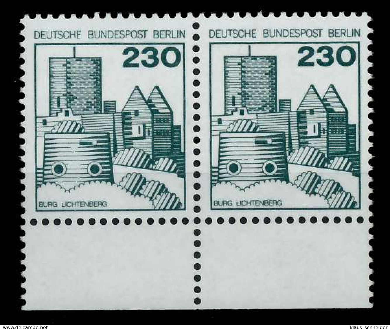 BERLIN DS BURGEN U. SCHLÖSSER Nr 590 Postfrisch WAAGR P X782F96 - Unused Stamps