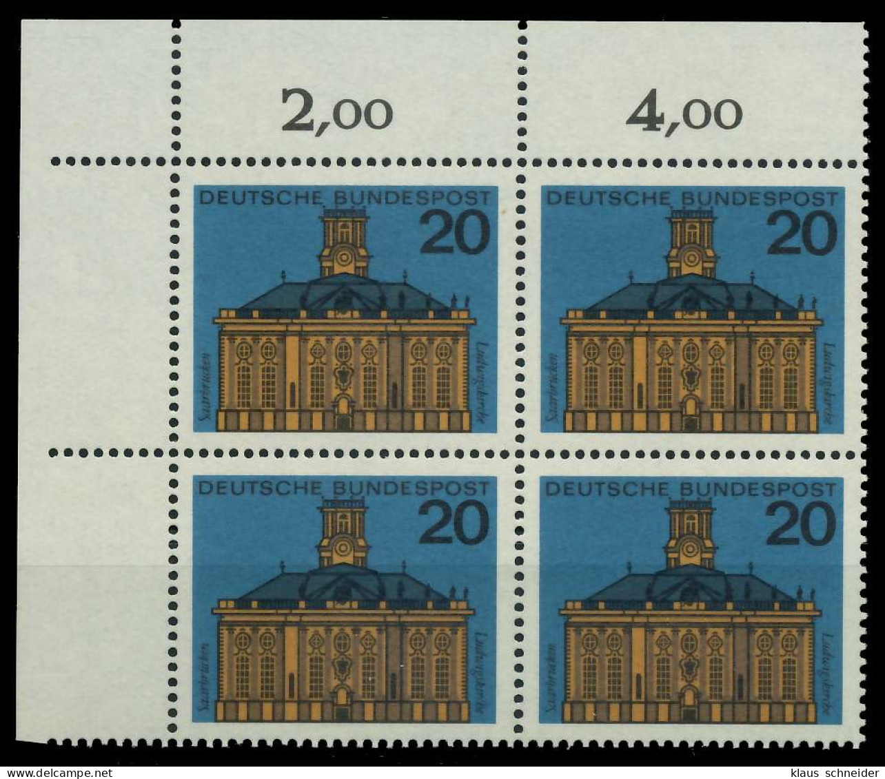 BRD 1964 Nr 427 Postfrisch VIERERBLOCK ECKE-OLI X7ECBF2 - Neufs
