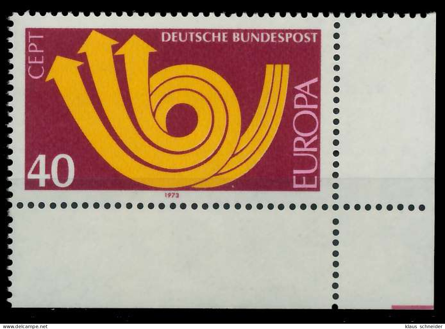 BRD BUND 1973 Nr 769 Postfrisch ECKE-URE X7FF7DA - Neufs