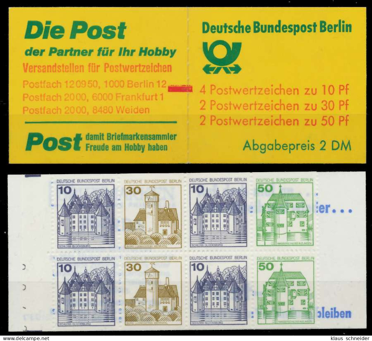BERLIN MARKENHEFTCHEN Nr MH 11gmZ Postfrisch S6387F2 - Markenheftchen
