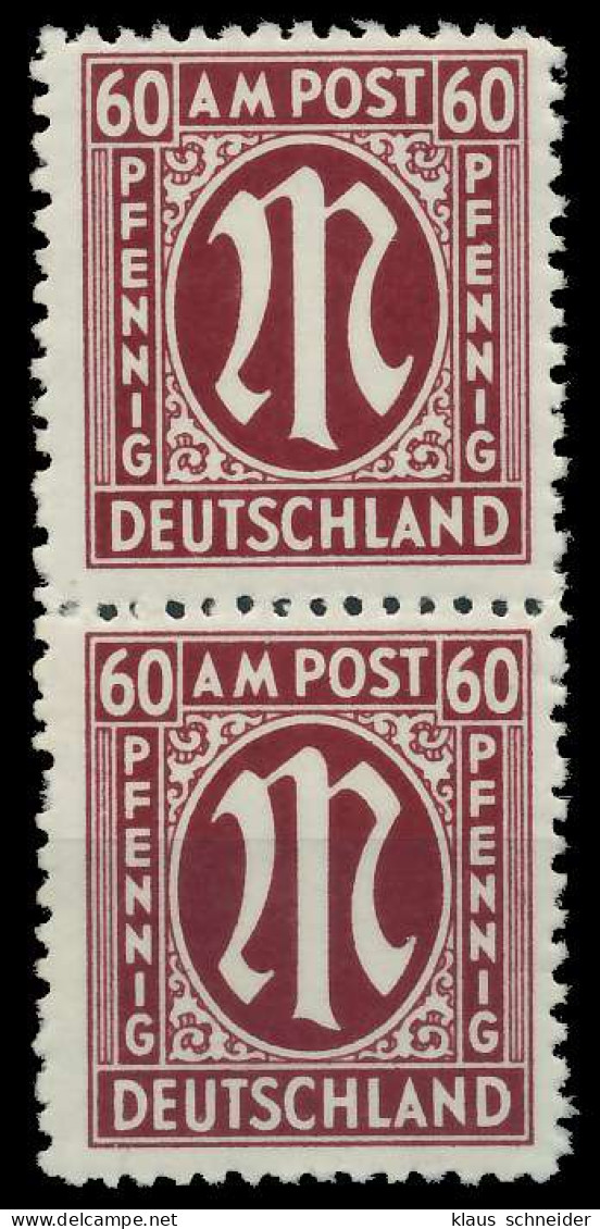 BIZONE AM-POST Nr 33bCz Postfrisch SENKR PAAR X81E46E - Neufs