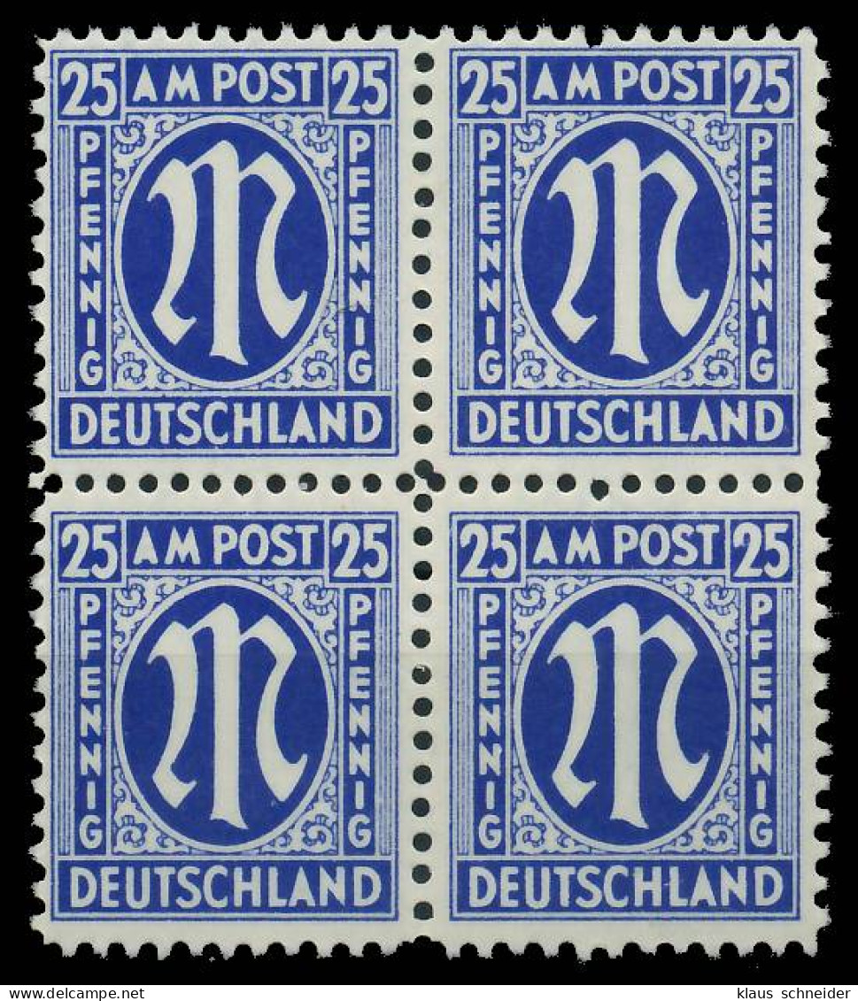 BIZONE AM-POST Nr 28Cz Postfrisch VIERERBLOCK X81E51E - Ungebraucht