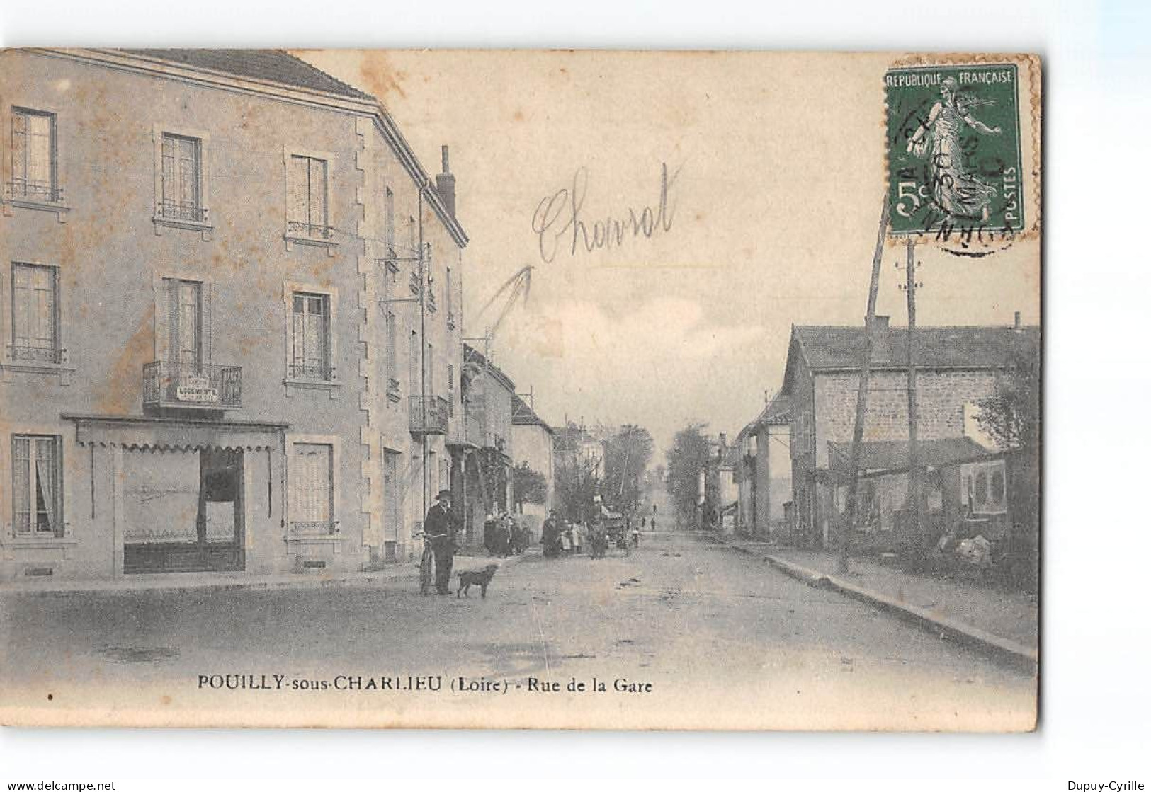 POUILLY SOUS CHARLIEU - Rue De La Gare - Très Bon état - Autres & Non Classés