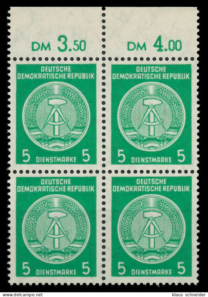 DDR DIENST HAMMER ZIRKEL Nr 34yBY Postfrisch VIERERBLOC X8222EA - Andere & Zonder Classificatie