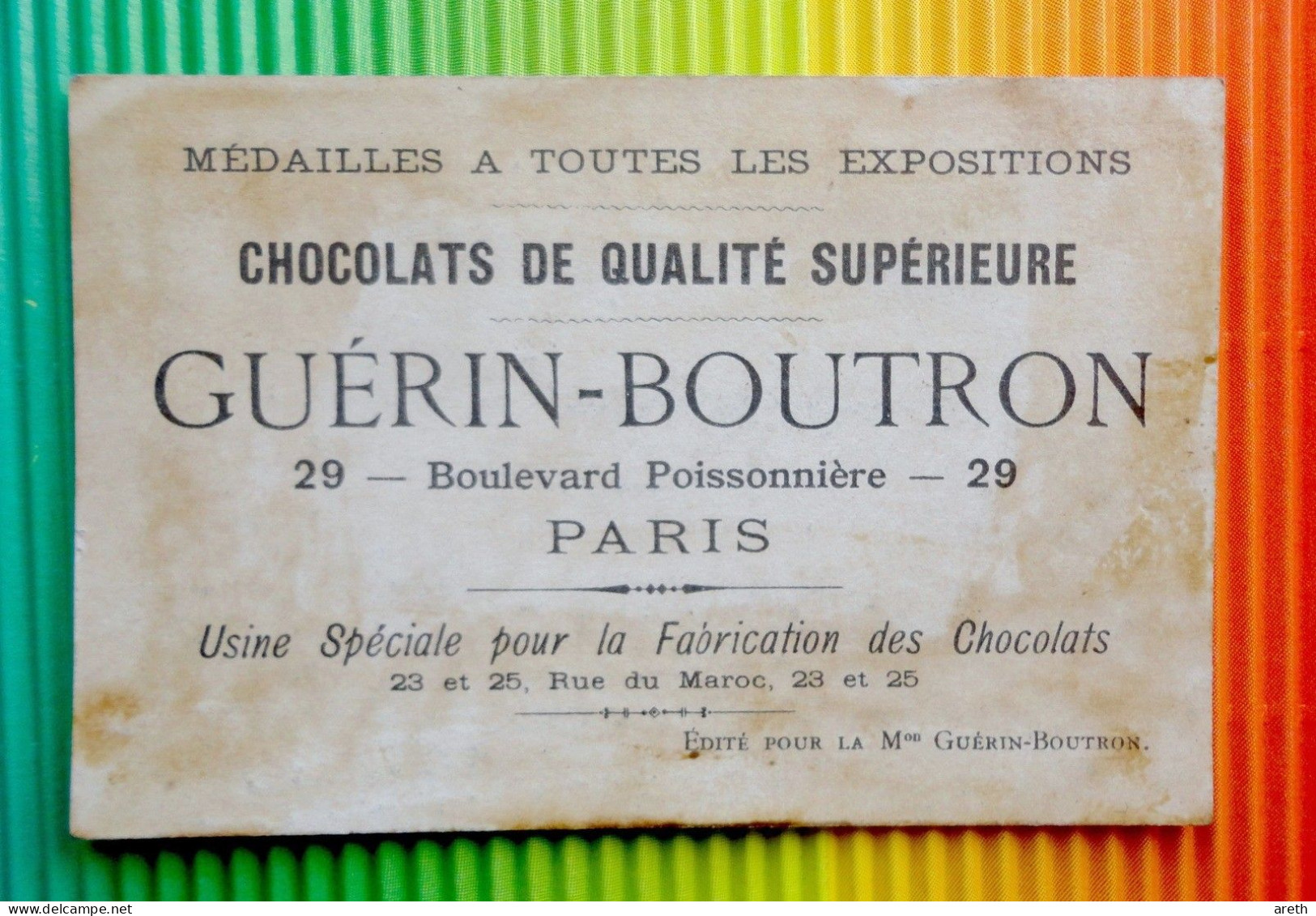 Chromo Chocolat GUERIN -BOUTRON - Moyens De Transport N°56 - LE CHEMIN DE FER DU RIGHI (Suisse) - Guérin-Boutron