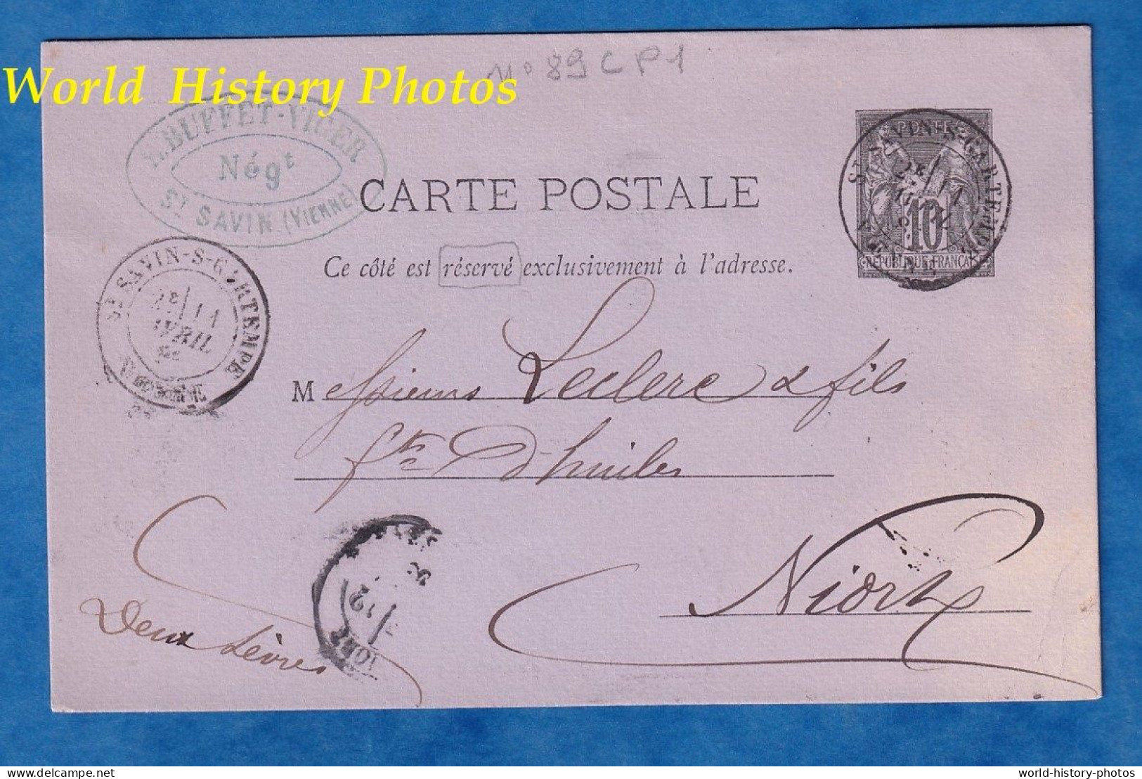CPA Précurseur De 1883 - SAINT SAVIN Sur GARTEMPE ( Vienne ) - Maison BUFFET VIGER Négociant - Saint Savin