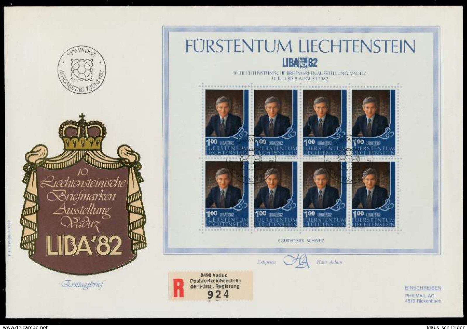 LIECHTENSTEIN BLOCK KLEINBOGEN Nr 797 BRIEF KLE X02638A - Blocks & Kleinbögen