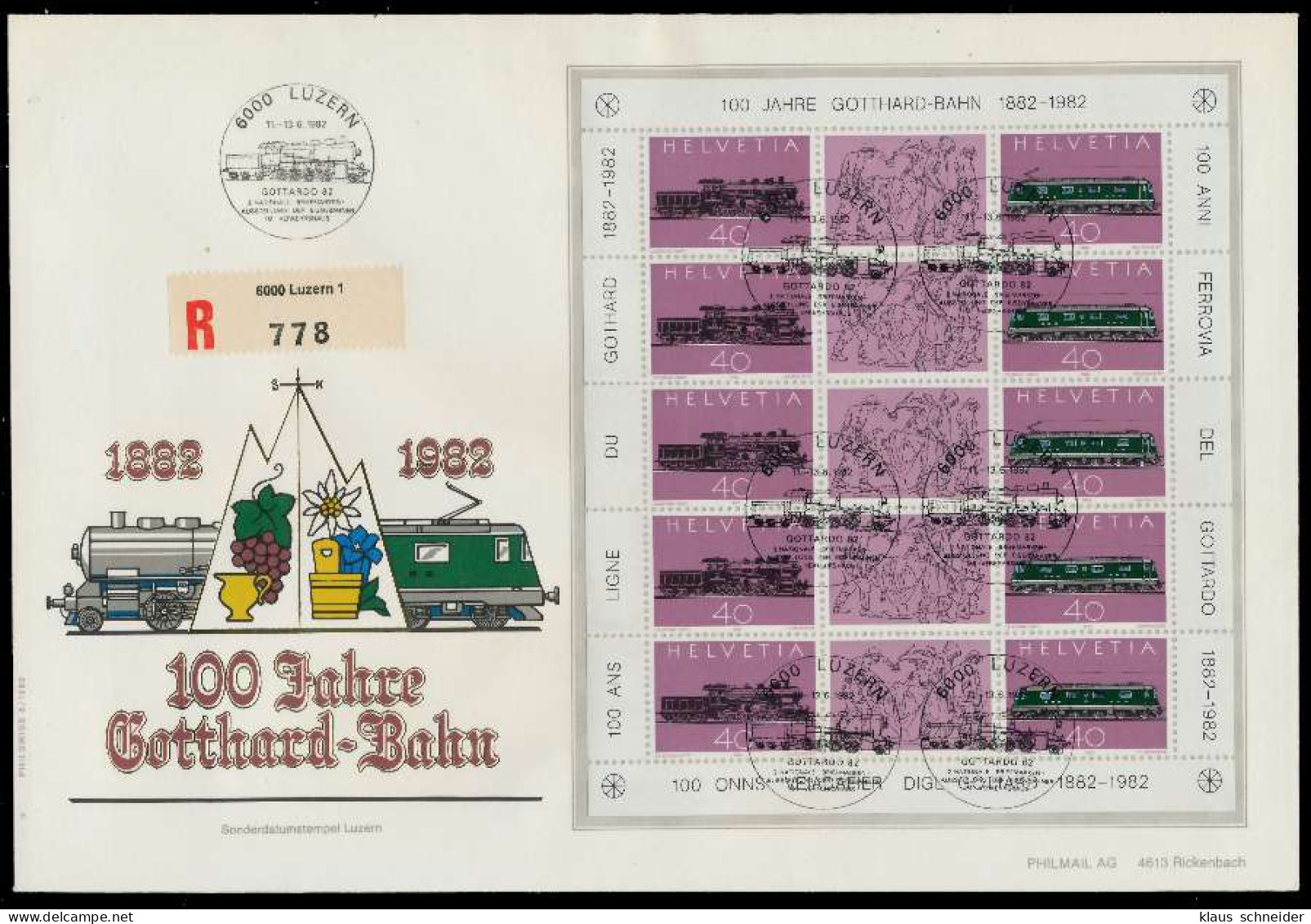 SCHWEIZ BLOCK KLEINBOGEN 1980-1989 Nr 1214-1215 X0263A6 - Blocs & Feuillets