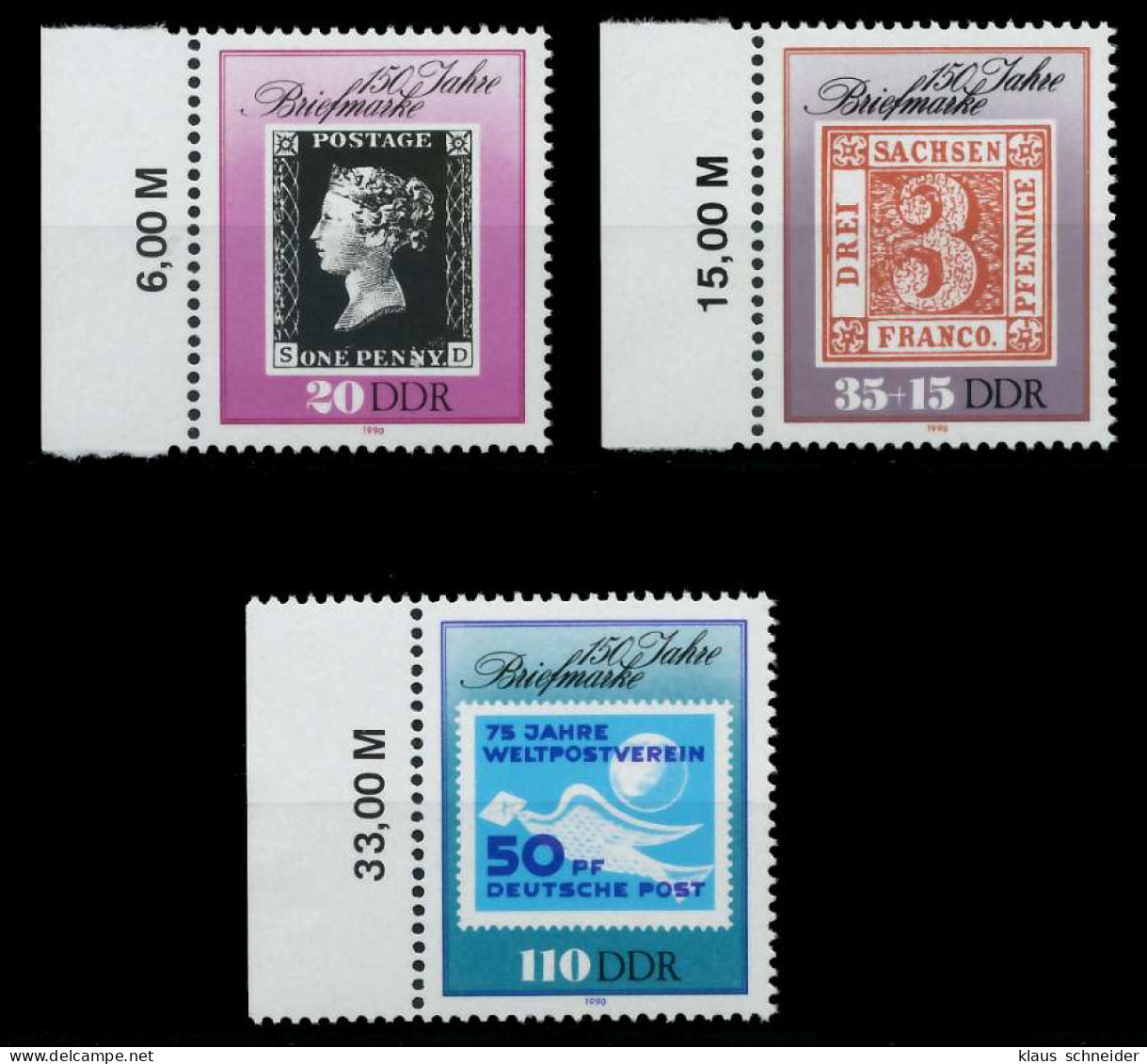 DDR 1990 Nr 3329-3331 Postfrisch SRA X02C372 - Nuevos