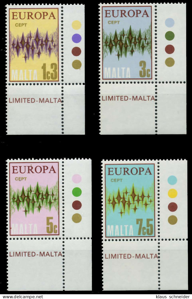 MALTA 1972 Nr 450-453 Postfrisch ECKE-URE X04033A - Malte