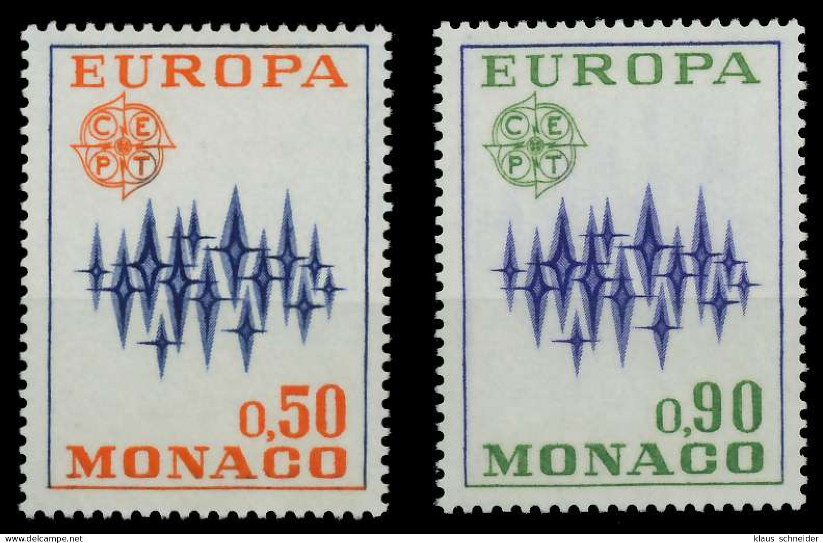 MONACO 1972 Nr 1038-1039 Postfrisch SAC2BAA - Unused Stamps