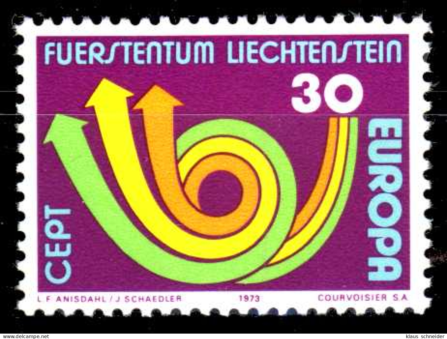 LIECHTENSTEIN 1973 Nr 579 Postfrisch SAC2E22 - Unused Stamps